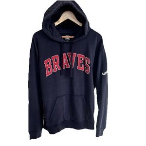 '47 Brand Atlanta Braves Hoodie Mens XL Navy Blue MLB Pullover Sweatshirt